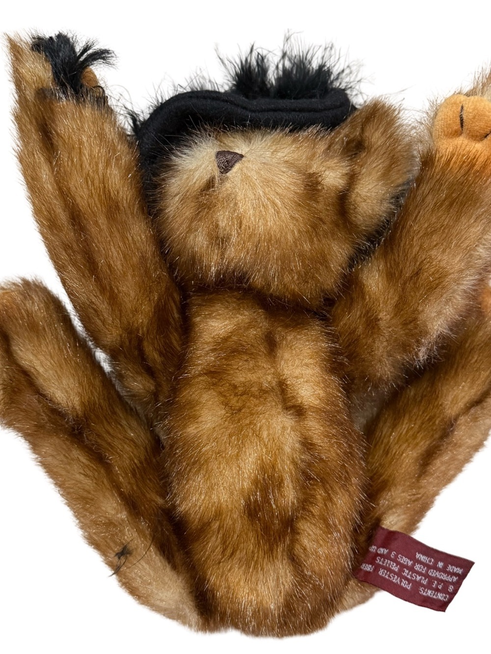 Boyds Bears Bearington Collection Brown Plush Teddy Bear Black Feathered Hat! - Picture 6 of 9